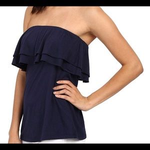 NEW Lilly Pulitzer White Ruffle Rilo Tank Top XL